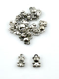 11mm Teddybear Charm Rhodium