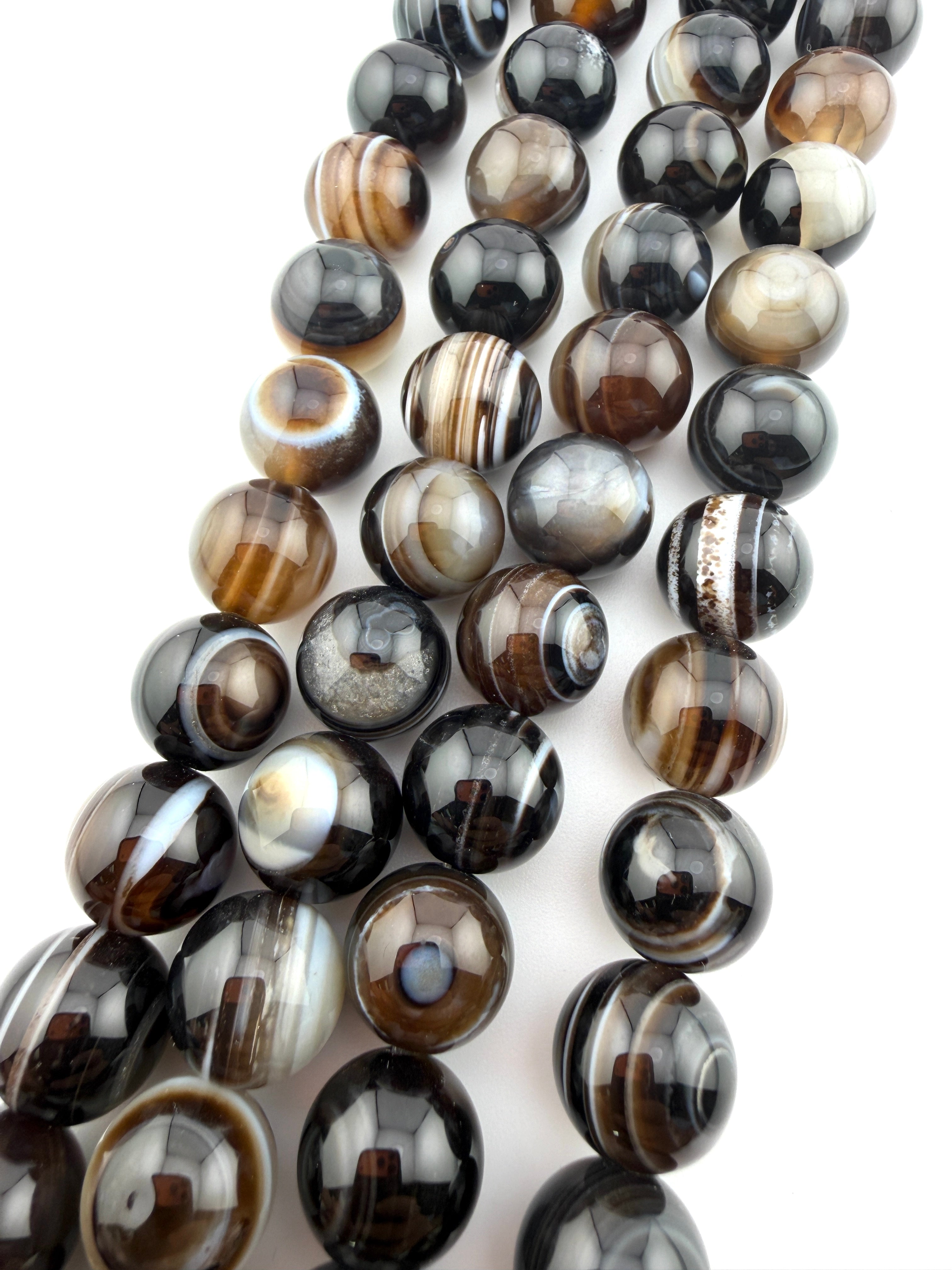 14mm Black Banded Agate