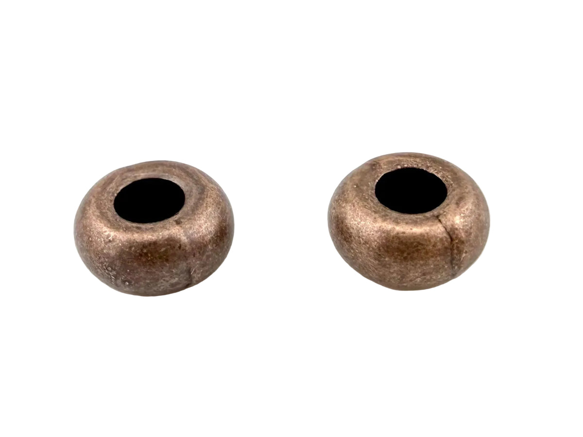 5x9mm Large Hole Spacer Bead Antique Copper
