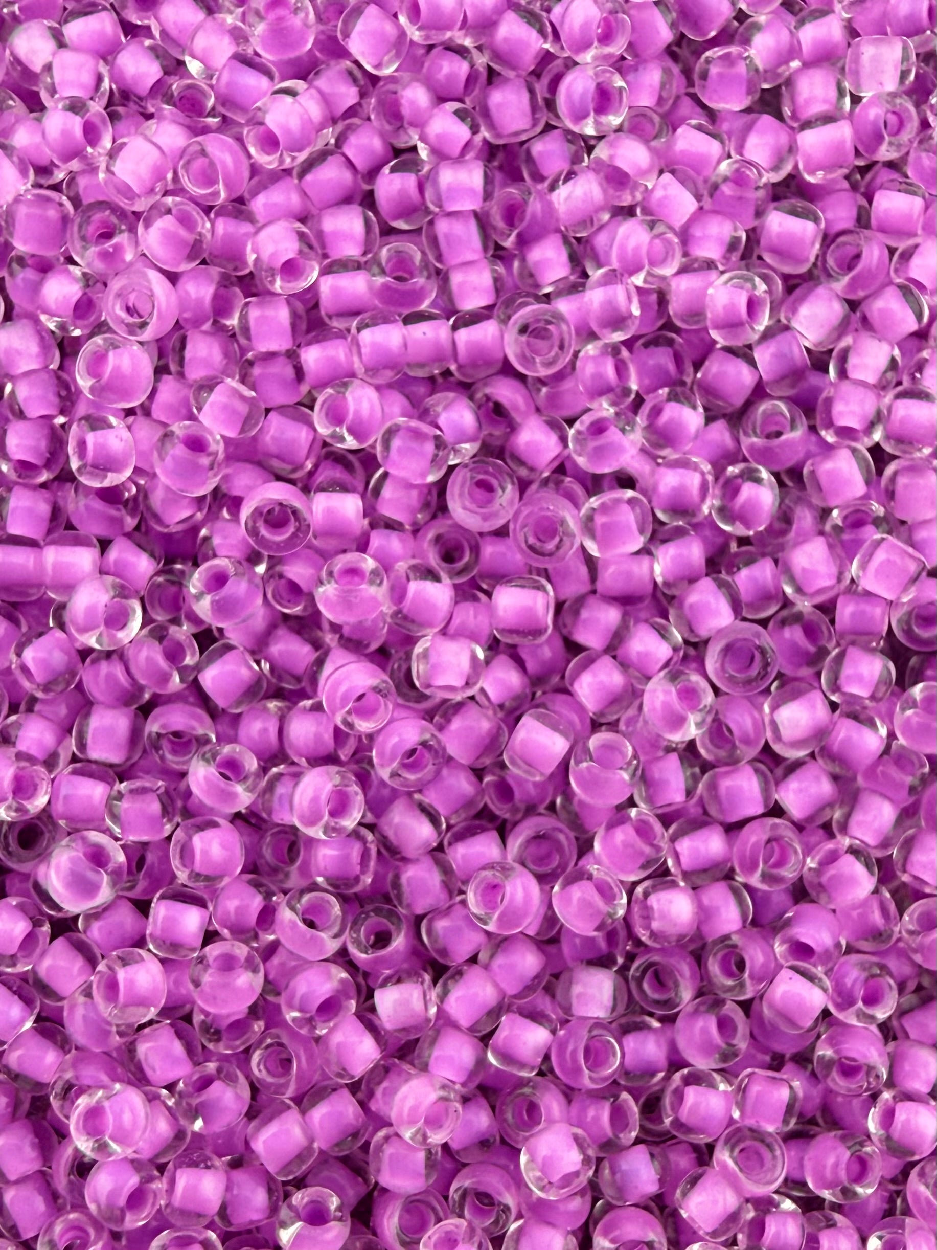 Mino Seed Beads 11/0 Crystal Light Purple Color Lined