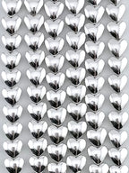 3x5x6mm Hematite Puffy Heart Silver