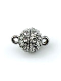 9mm Round Magnetic Claps Silver