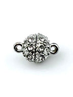 9mm Round Magnetic Claps Silver