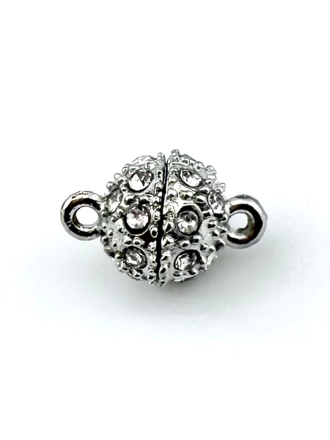 9mm Round Magnetic Claps Silver