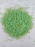 Mino Seed Beads 11/0 Amber Mint Color Lined