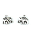 12mm Traditional Elephante Charm Rhodium