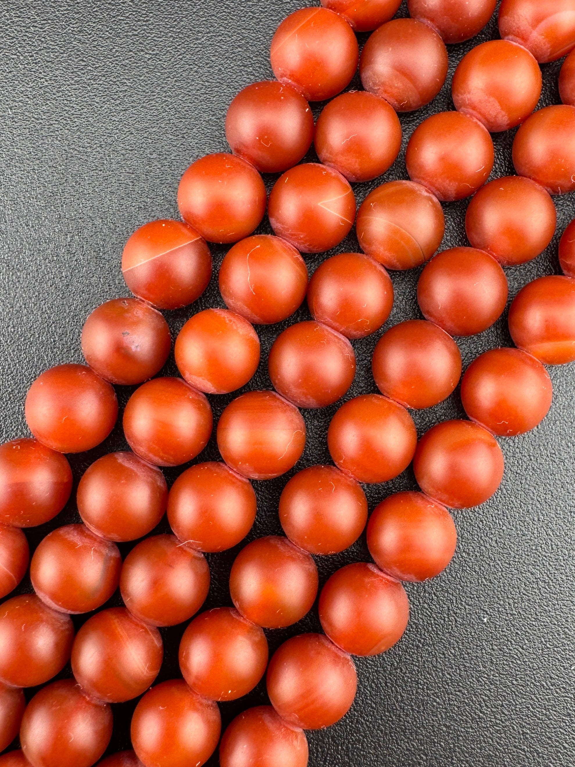 Matte Carnelian Beads Available in 6mm, 8mm Sizes