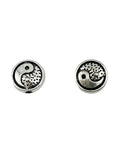 8x4mm Ying & Yang Spacer Bead Rhodium