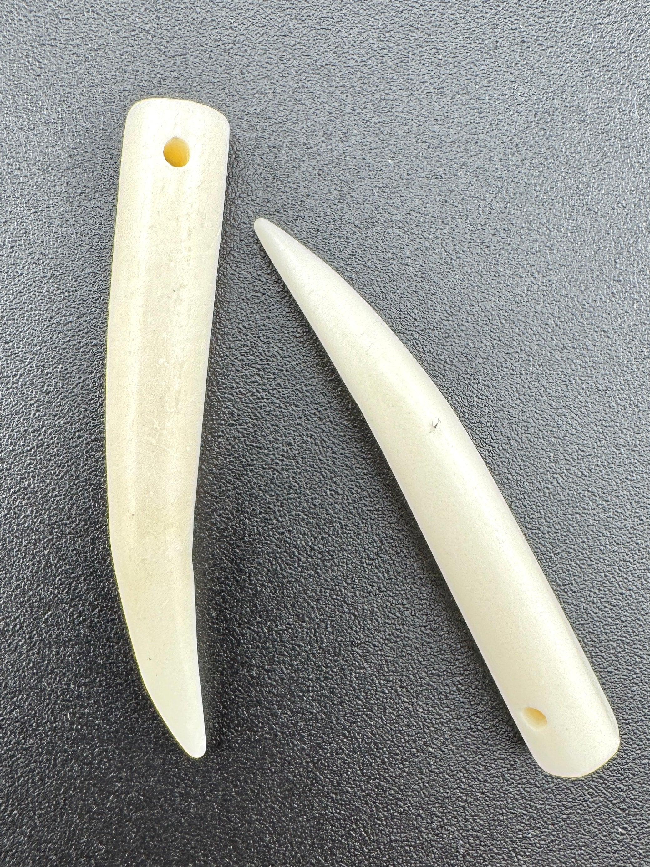40-50mm Bone Tooth Pendant – Hand Carved Bone, Tribal & Indigenous Style