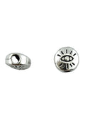 6x3mm Eye Disk Spacer Rhodium