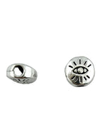 6x3mm Eye Disk Spacer Rhodium