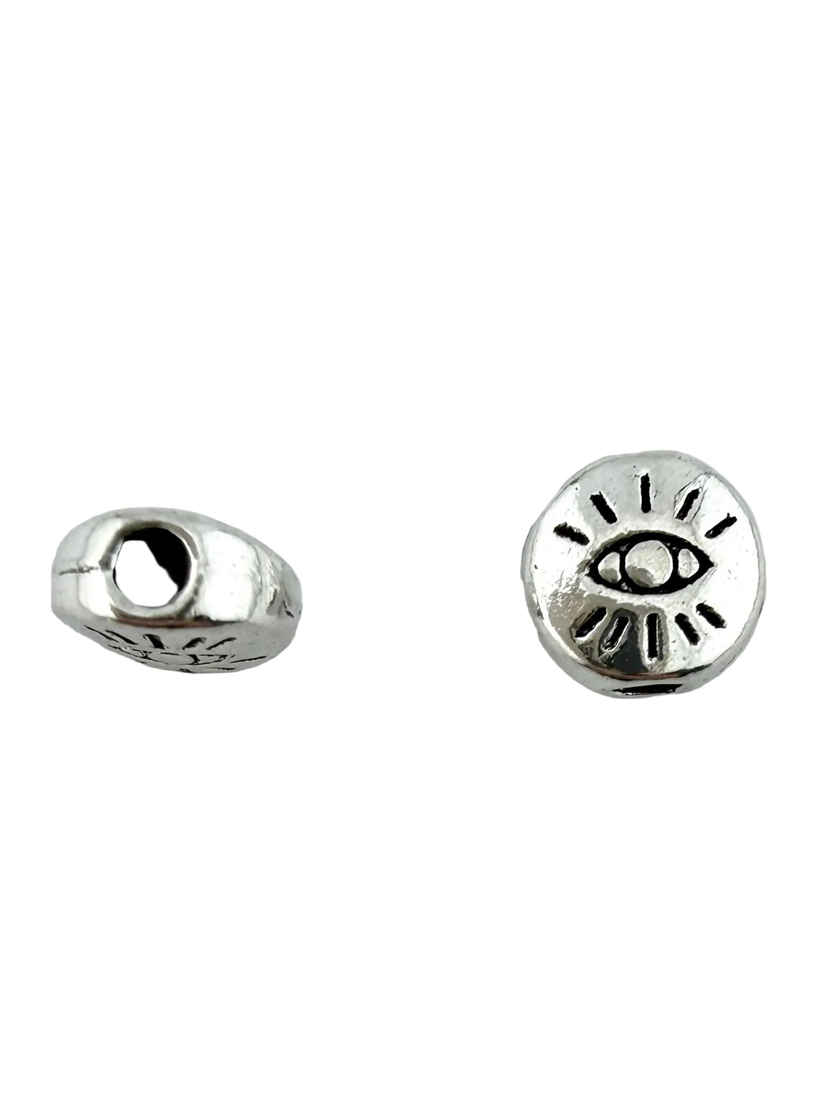 6x3mm Eye Disk Spacer Rhodium