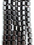 6.5x7.5mm Hematite Faceted Column Beads