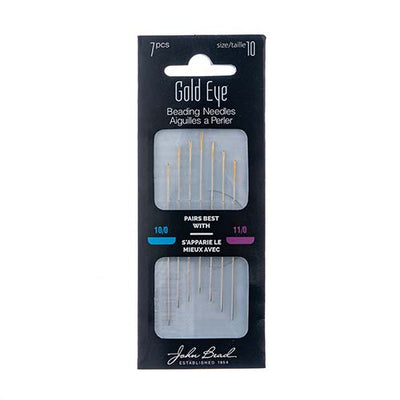 Beading Needle Gold Eye 7 pcs  Size 10