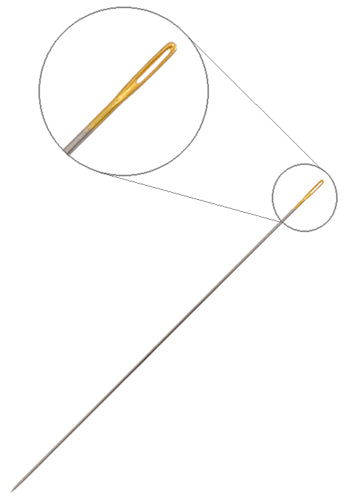 Beading Needle Gold Eye 7 pcs Size 12