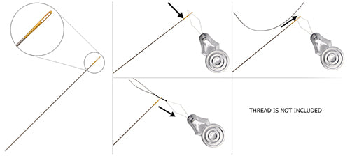 Sharps Gold Eye Beading Needle w/Threader Size