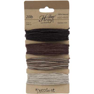 Hemp 100% Natural 1mm 20lb 4x29.9ft Natural Earthy