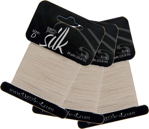 Dazzle-It Silk Bead Thread D (5.9lbs) Ecru 28yds