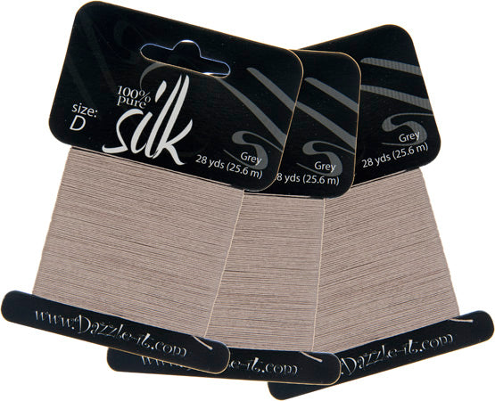 Dazzle-It Silk Bead Thread D (5.9lbs) Grey 28yds