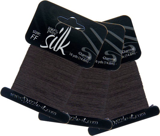 Dazzle-It Silk Bead Thread FF (12.8lbs) Charcoal