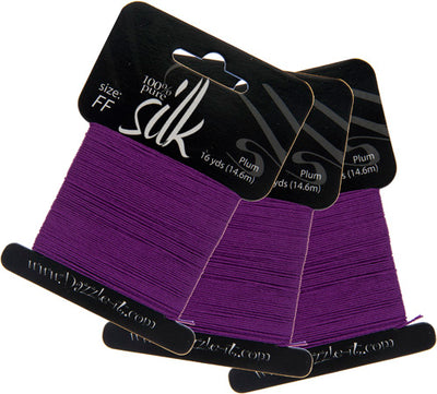 Dazzle-It Silk Bead Thread FF (12.8lbs) Plum 16yds