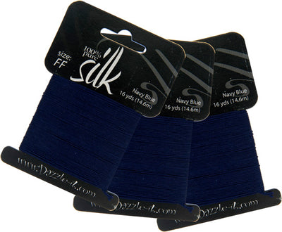 Dazzle-It Silk Bead Thread FF (12.8lbs) Navy Blue