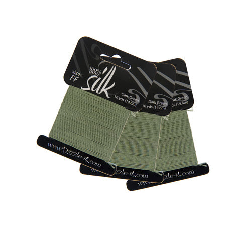 Dazzle-It Silk Bead Thread FF (12.8lbs) Dark Green