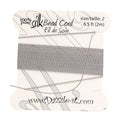 Dazzle-It Silk Bead Thread w/ Needle 2m Grey 0.45mm