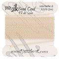 Dazzle-It Silk Bead Thread w/ Needle 2m Beige 0.70mm