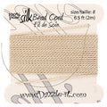 Dazzle-It Silk Bead Thread w/ Needle 2m Beige 0.80mm