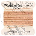 Dazzle-It Silk Bead Thread w/ Needle 2m Light Pink 0.80mm