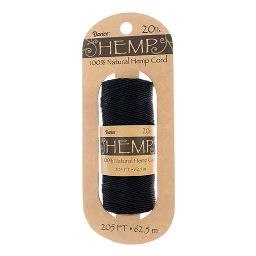 Hemp Cord Spool 20lb 62.5m Black