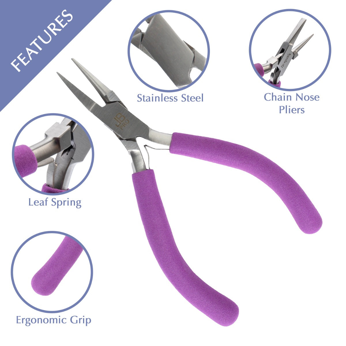 JB PRO PLIER DELUXE CHAIN NOSE V