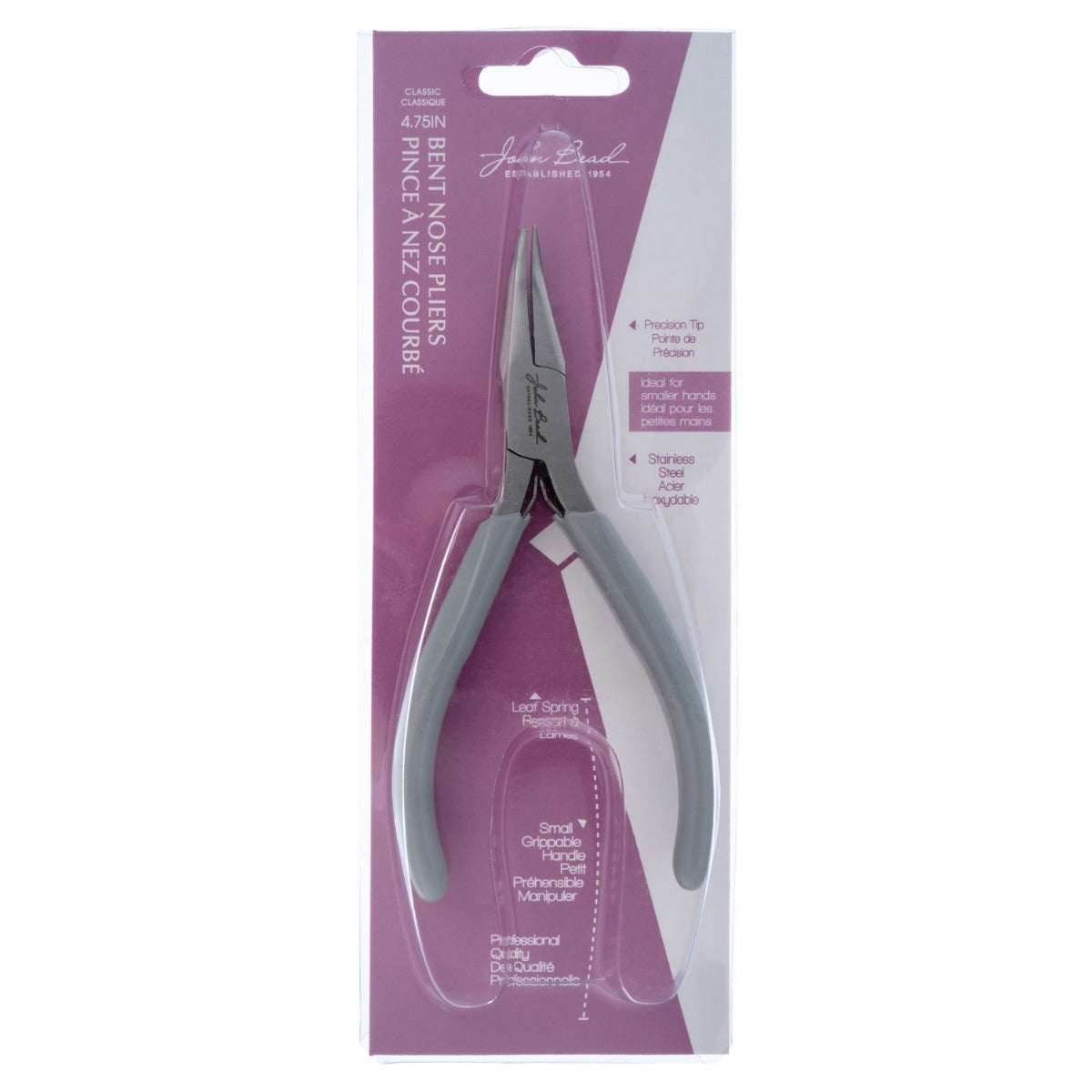 Dazzle-It Classic Slim 4.75in Bent Nose Pliers