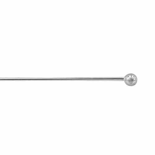 925 Sterling Silver Ball Head Pin, 2"