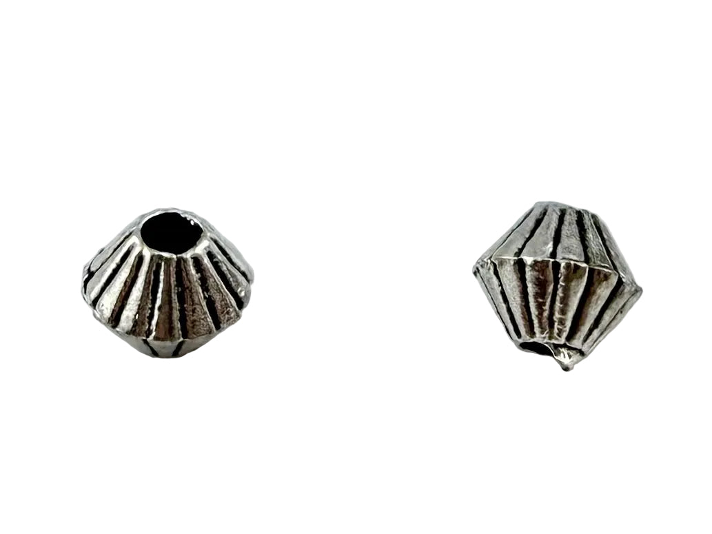 4x5mm Metal Bicone Spacer Rhodium