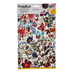 PrettyBack Faux Leather Sheet 5x8in Floral/Yellow/Light Blue 3pcs