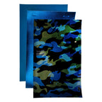 PrettyBack Faux Leather Sheet 5x8in Animal Print/Dark Blue/Bright Blue 3pcs