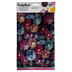 PrettyBack Faux Leather Sheet 5x8in Floral/Fuchsia/Silver 3pcs