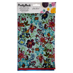 PrettyBack Faux Leather Sheet 5x8in Floral/Bright Blue/Red 3pcs