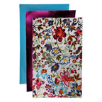 PrettyBack Faux Leather Sheet 5x8in Floral/Bright Fuchsia/Light Blue 3pcs