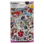 PrettyBack Faux Leather Sheet 5x8in Floral/Bright Fuchsia/Light Blue 3pcs