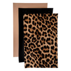 PrettyBack Faux Leather Sheet 5x8in Animal Print/Light Brown/Black 3pcs