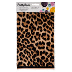 PrettyBack Faux Leather Sheet 5x8in Animal Print/Light Brown/Black 3pcs