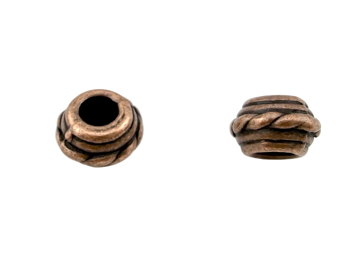 5x8mm Large Hole Spacer Bead Antique Copper