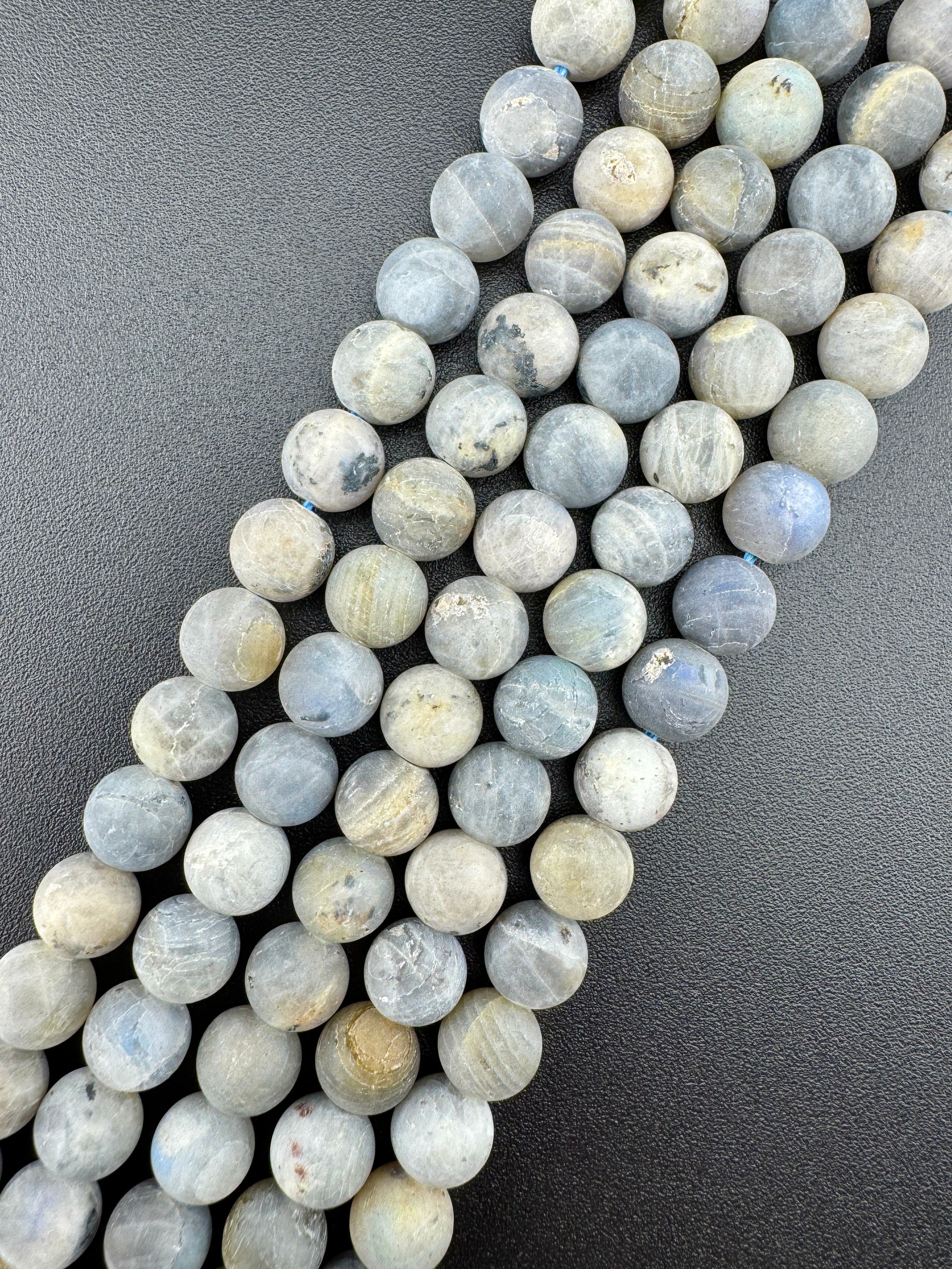 Matte Labradorite Beads Available in 6mm, 8mm Sizes