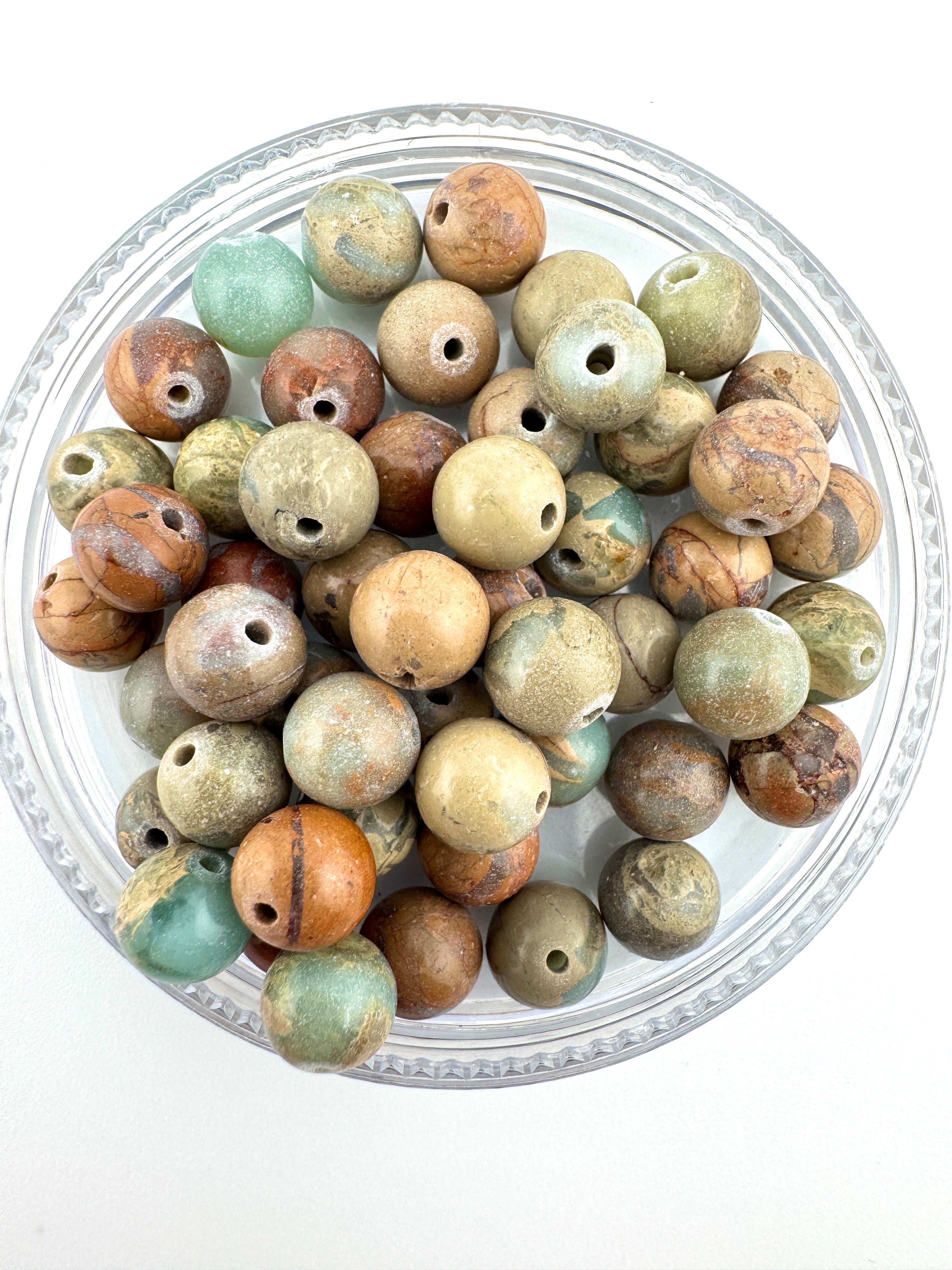Aqua Terra Jasper Beads Available in 6mm, 8mm, 10mm Sizes