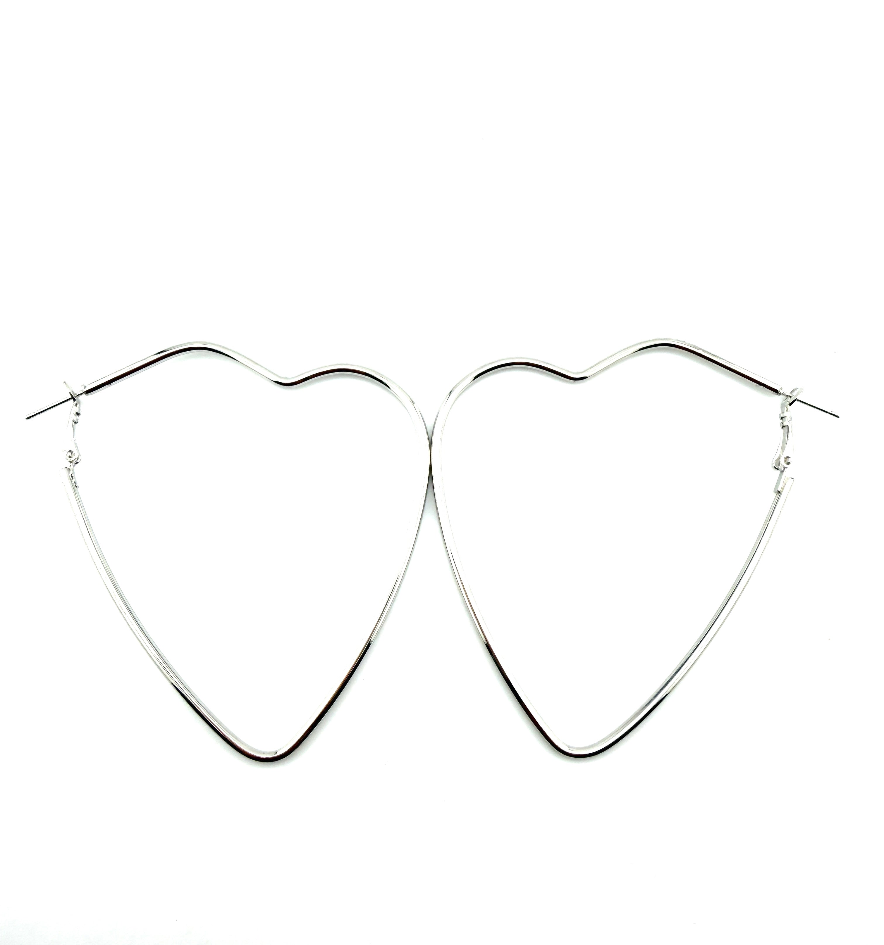 Heart Frame Hoop Earing Pair