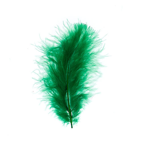 Emerald Green Marabou Feathers | 4-6 Inch Loose Feathers for Crafts