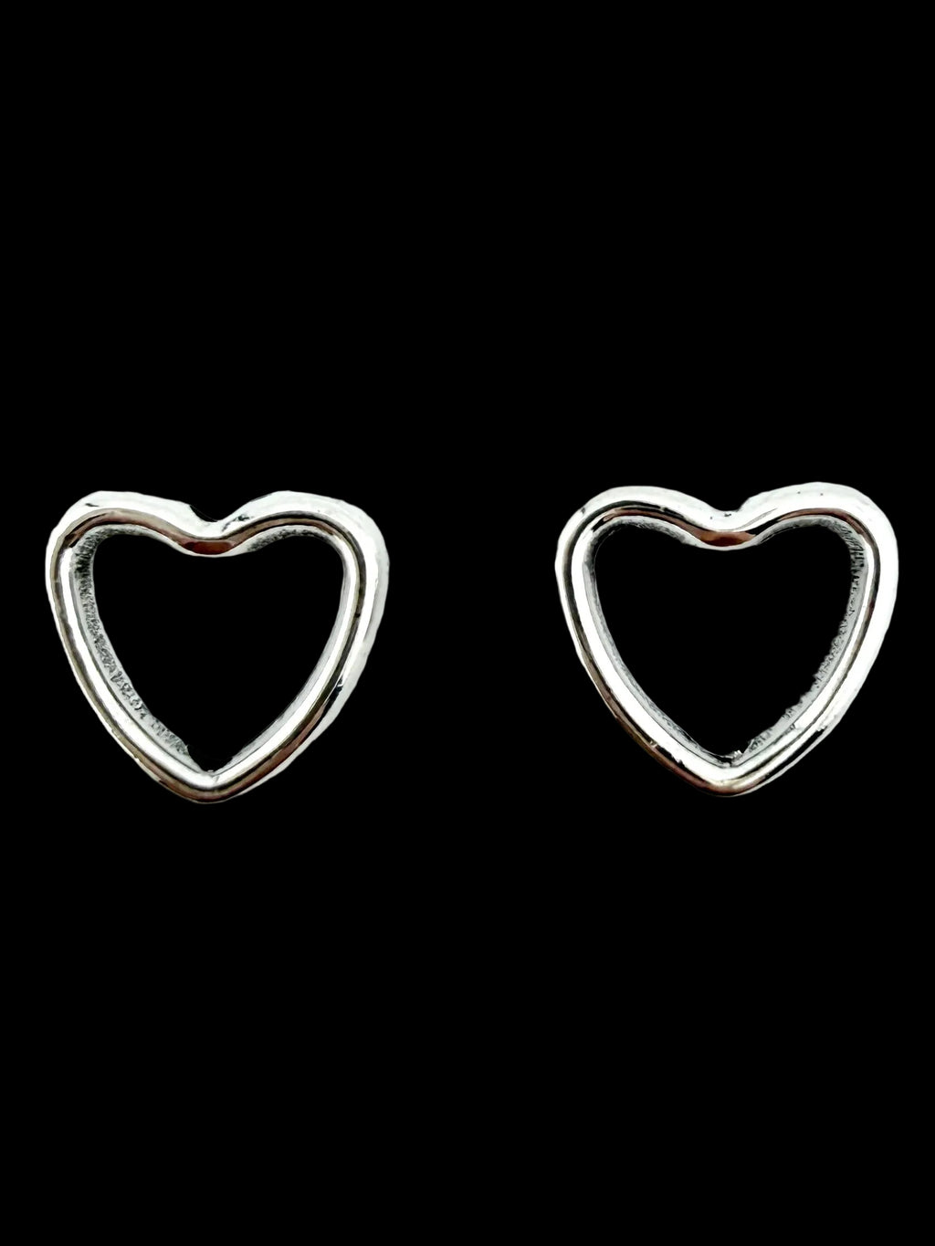 10x12mm Heart Frame Spacer Bead Rhodium